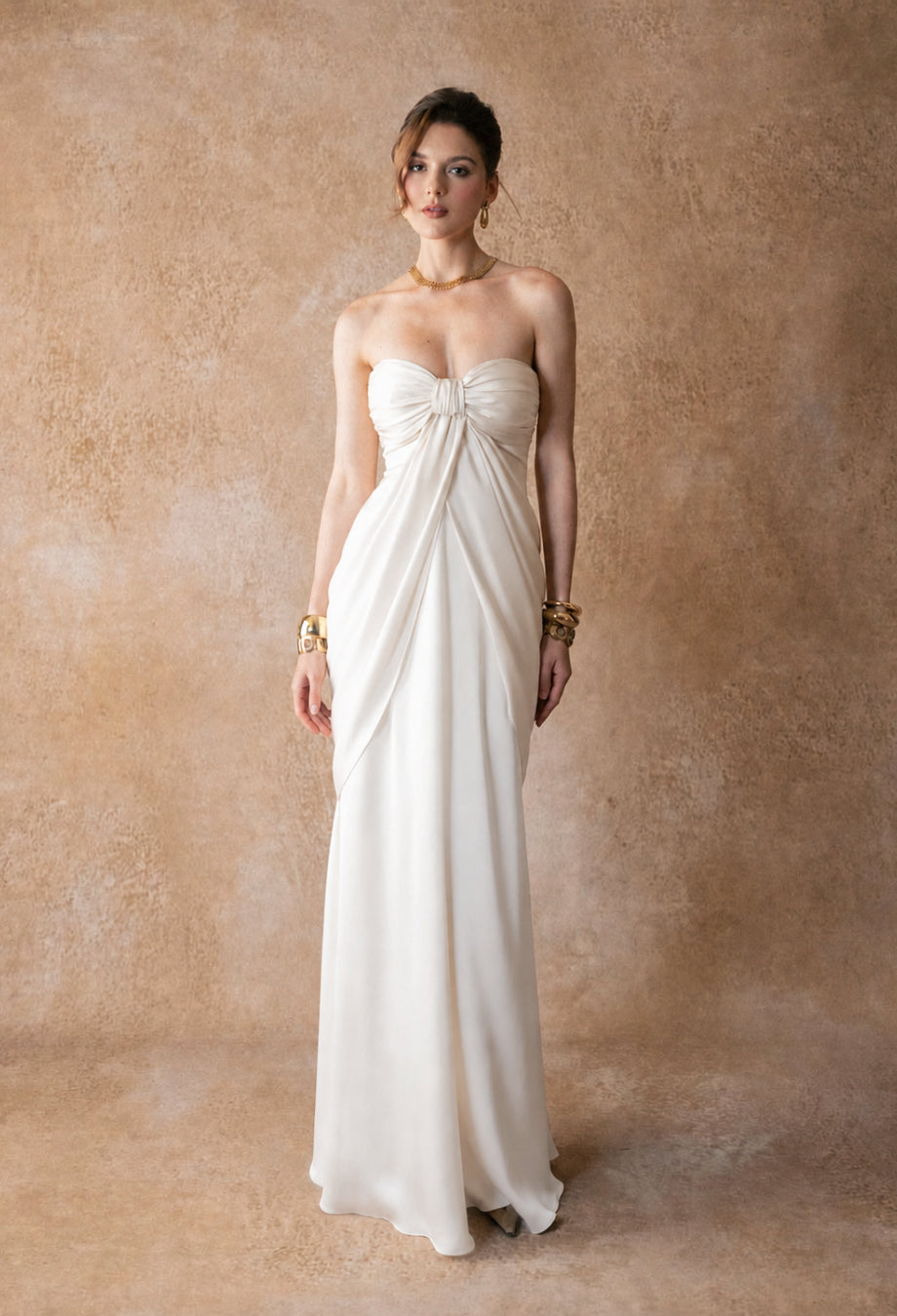Clarinda Ivory Strapless Bridal Gown, bridal dress modern
