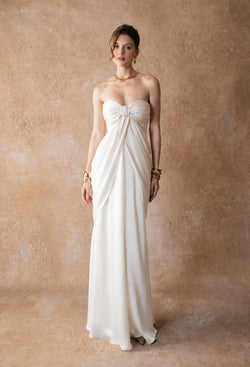 Clarinda Ivory Strapless Bridal Gown, bridal dress modern