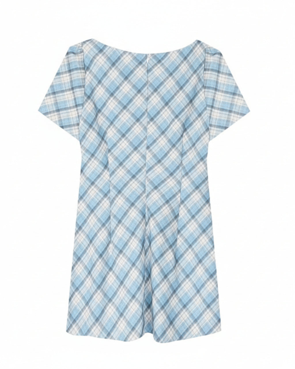 Cordelia Curve Mini Dress in Blue Gingham, ladies checked dress​, gingham dress, dress gingham​, ladies gingham dress​