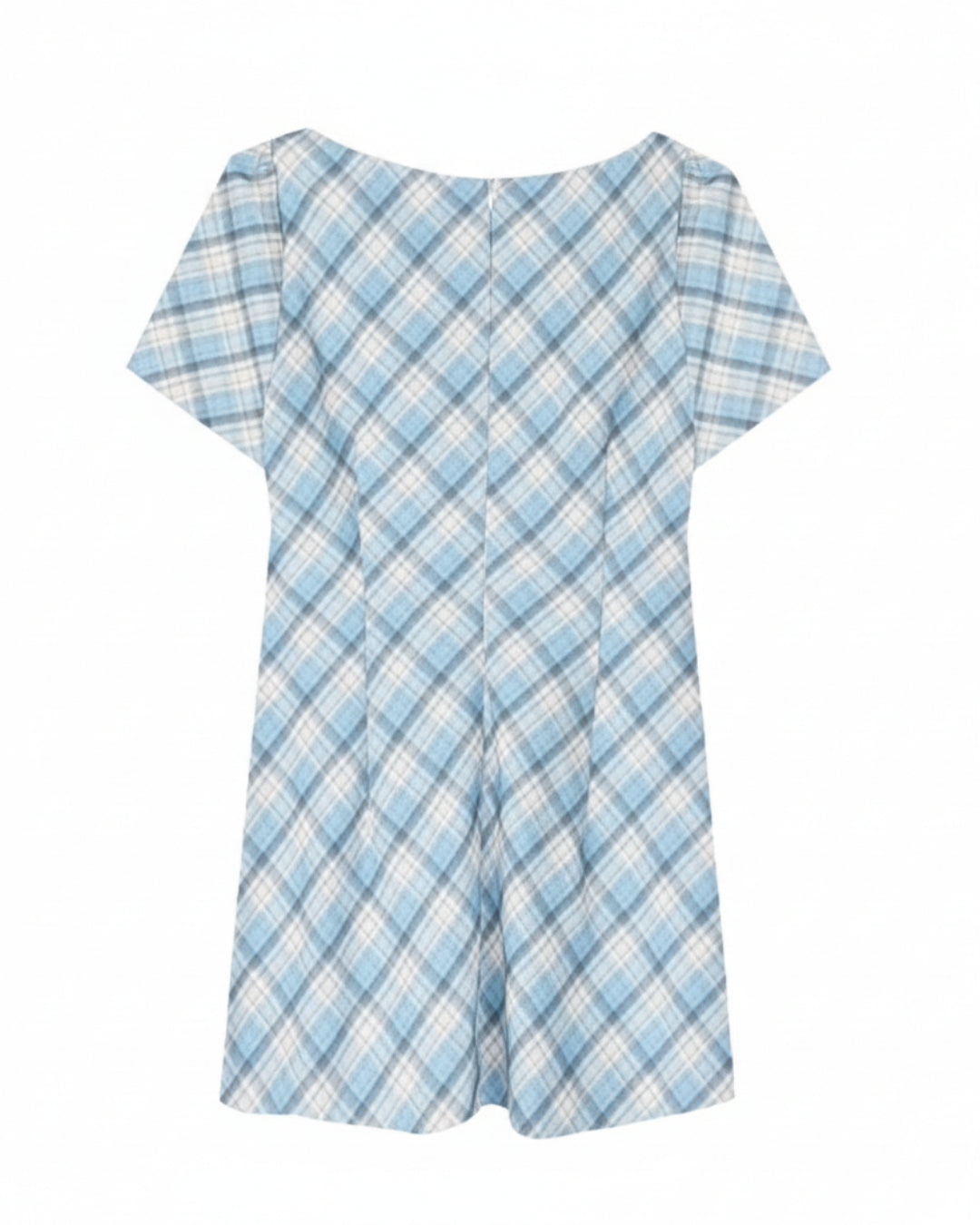 Cordelia Curve Mini Dress in Blue Gingham, ladies checked dress​, gingham dress, dress gingham​, ladies gingham dress​