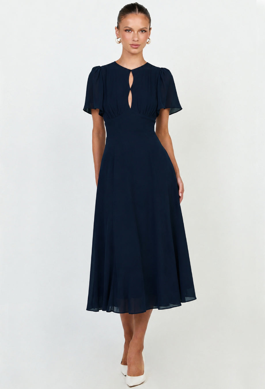 navy blue dress formal short Dark Prom Dresses With Pocket Beading, Dark Navy Blue morievent Navy Blue Elegant V Neck Navy Blue