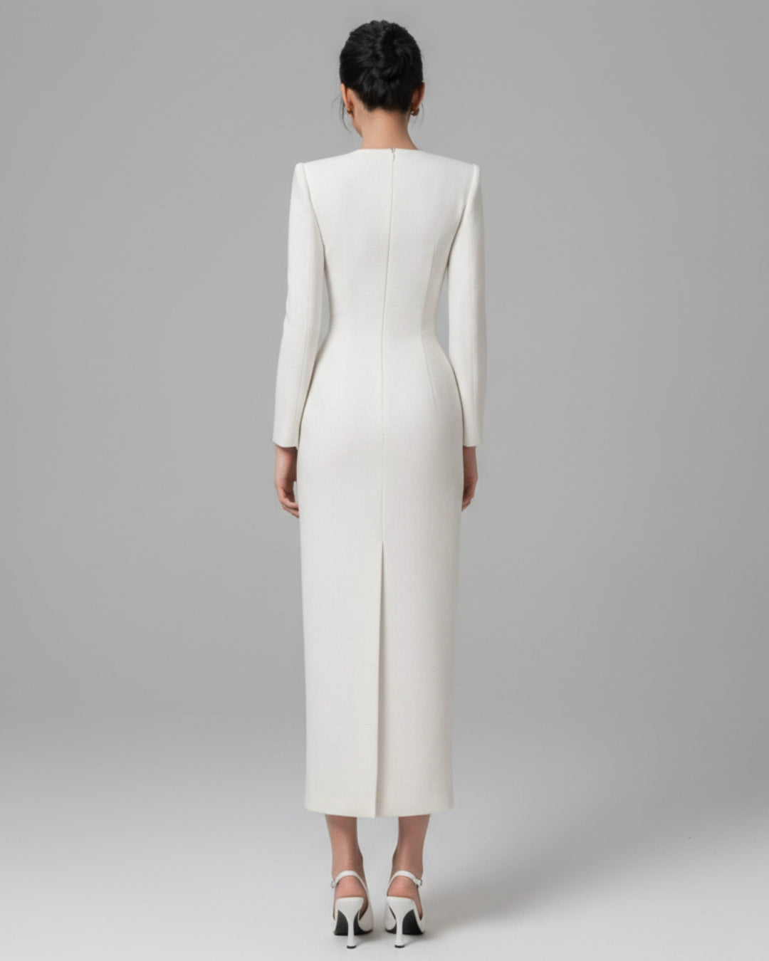 Courtney Ivory Midi Dress, Classy Office Wear, shein work outfits