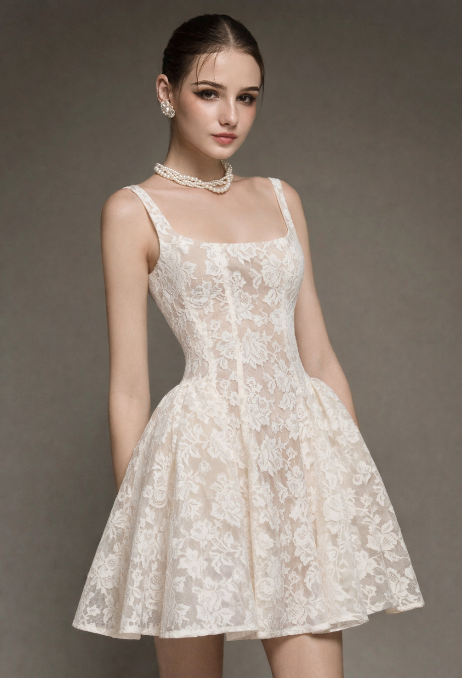 Daisy Ivory Lace Mini Dress, lace mini dress​, white lace mini dress​, mini dress white lace​