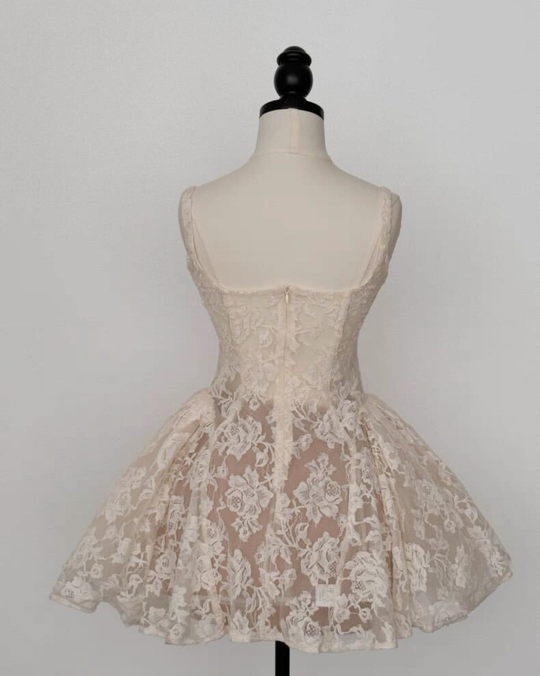 Daisy Lace Mini Dress - Ivory