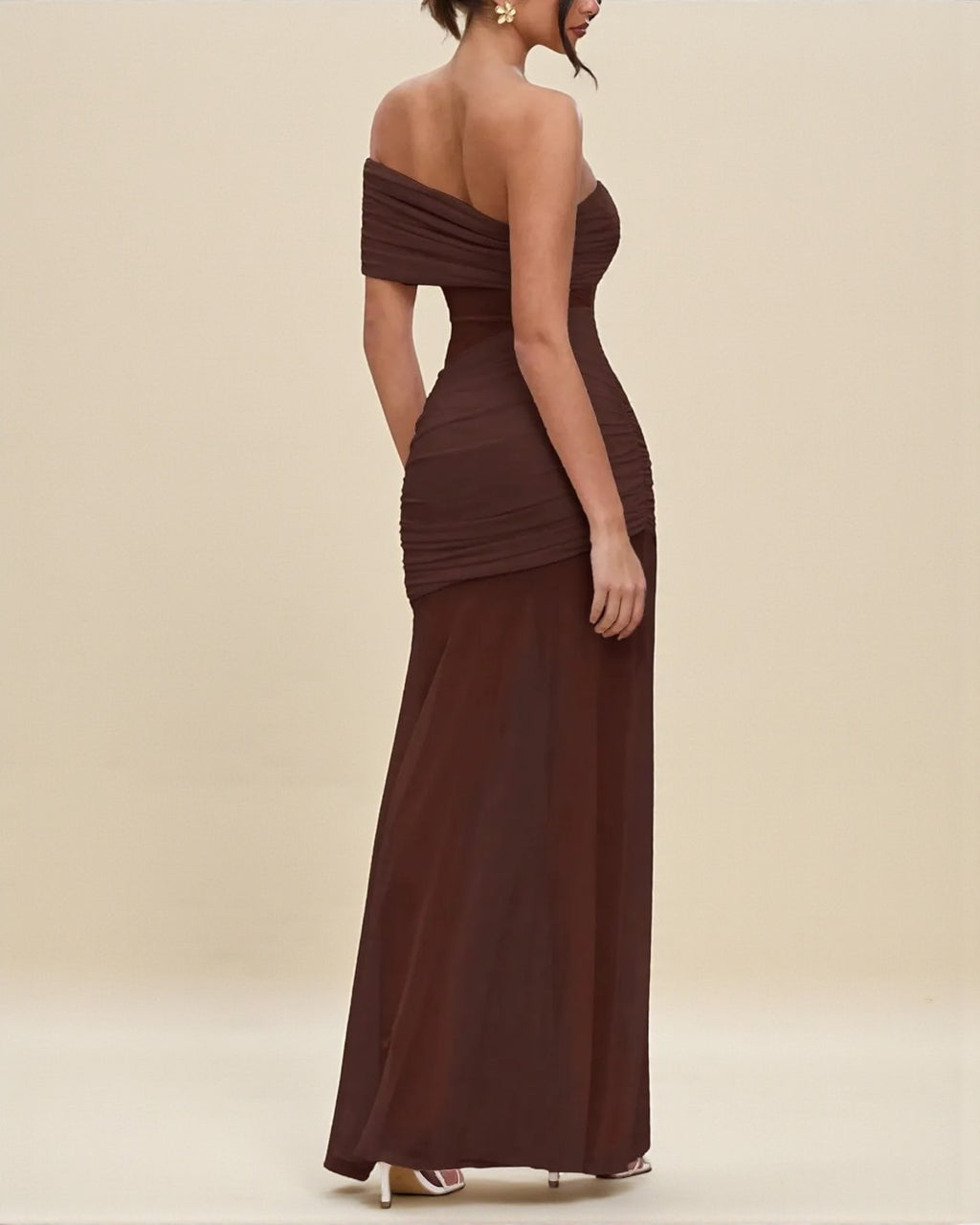 Delilah Maxi Dress - Coffee Brown