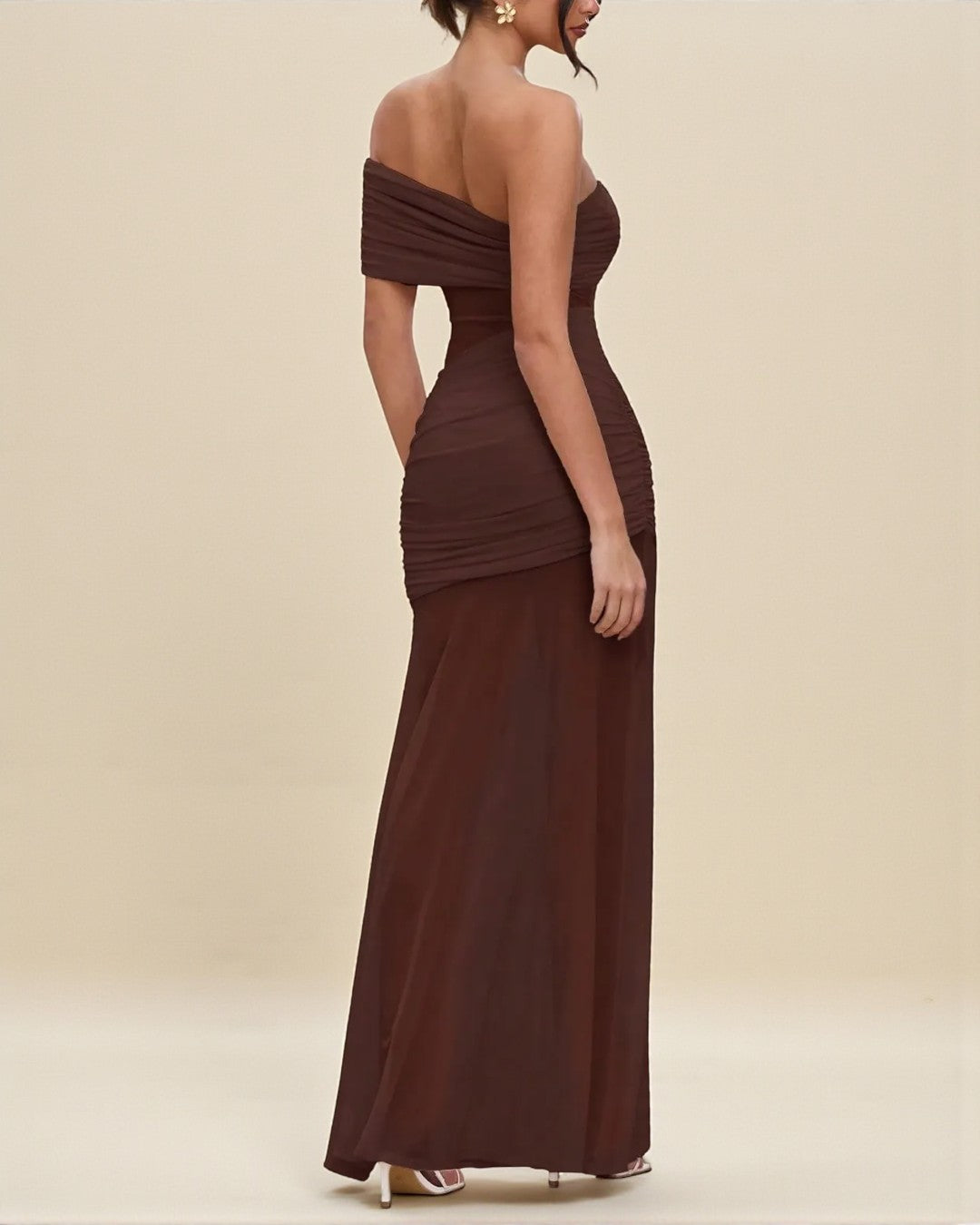 Delilah Maxi Dress - Coffee Brown