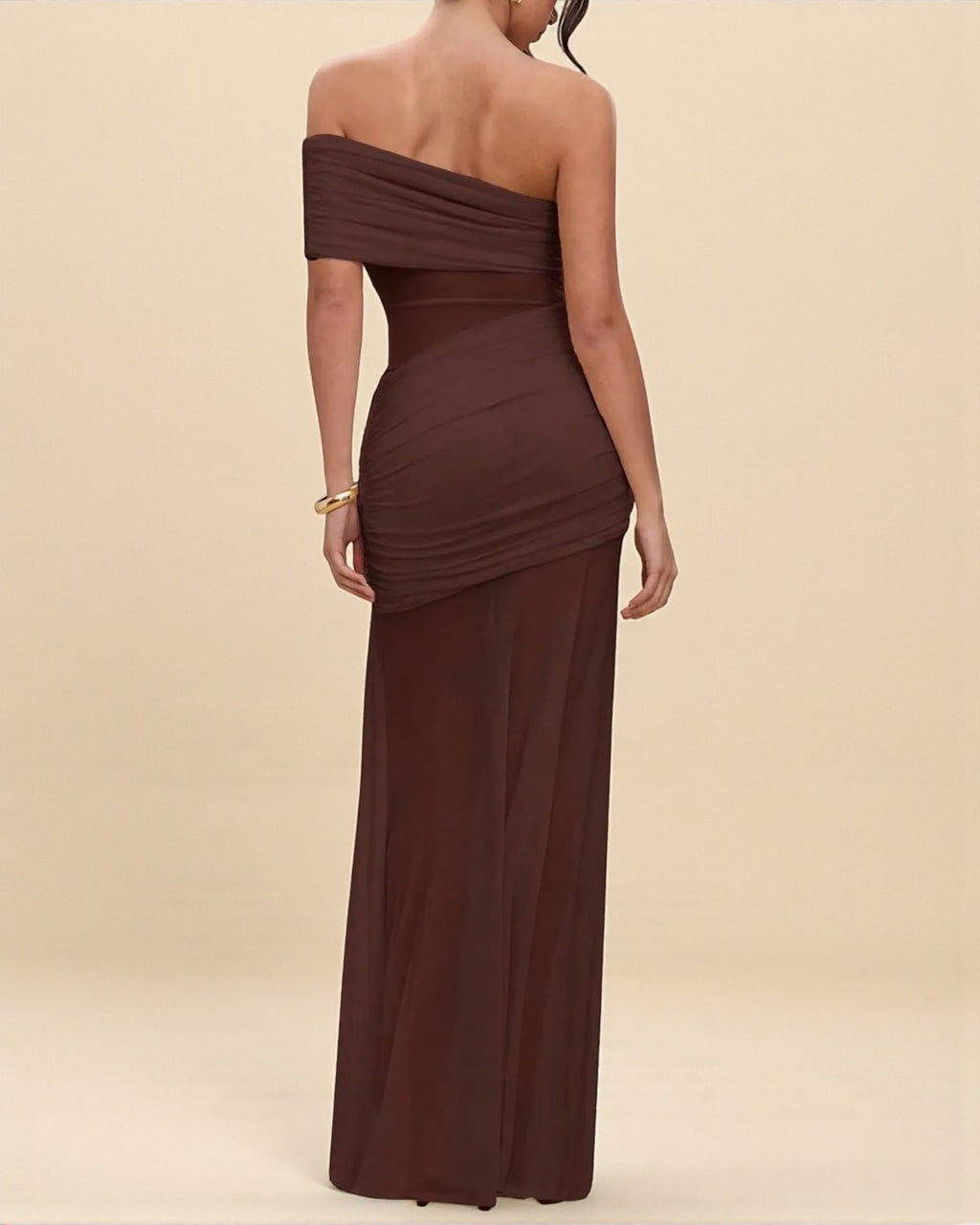 Delilah Maxi Dress - Coffee Brown
