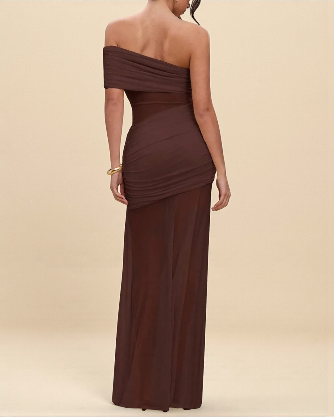 Delilah Maxi Dress - Coffee Brown