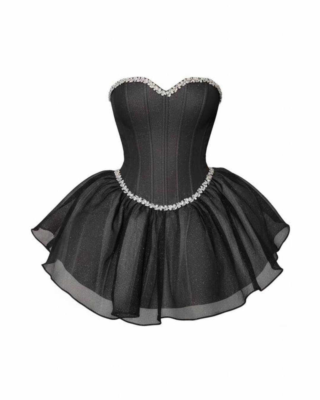 Dorothy Black Sparkle Mini Dress, vietnamese dress​, vietnamese designer dress, vietnamese dress haul online