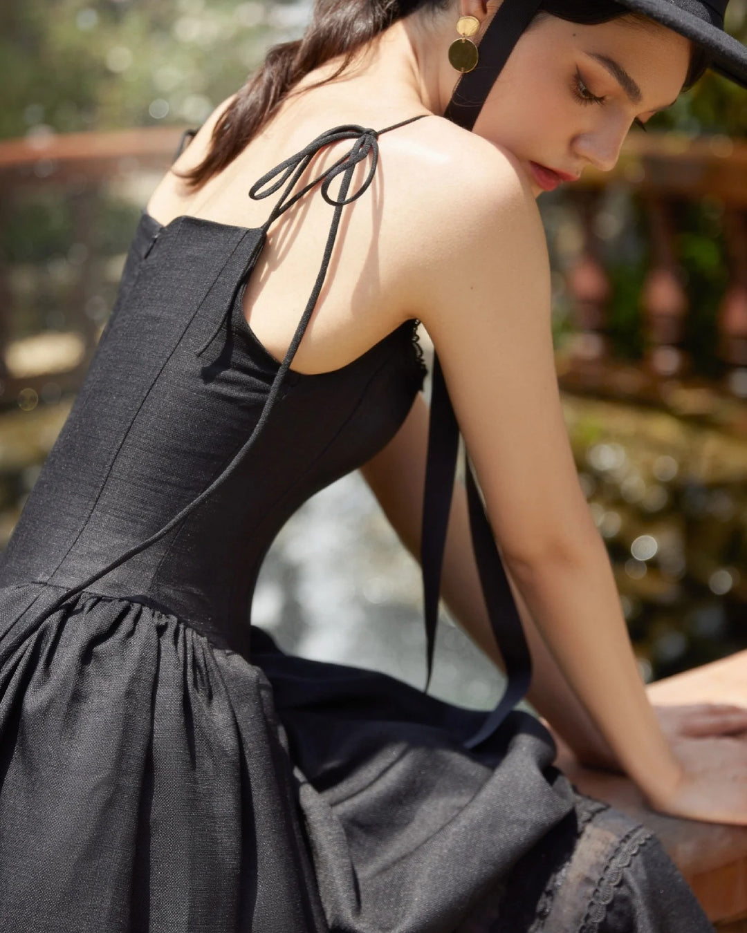 Black Midi Dress - Effie Midi Dress in Black S Black Midi Dress - Effie Midi Dress in Black S