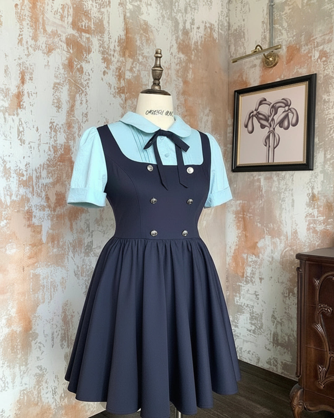 Elara Curve Mini Dress, Vietnamese Designer Dress Brand, old money dress​ plus size