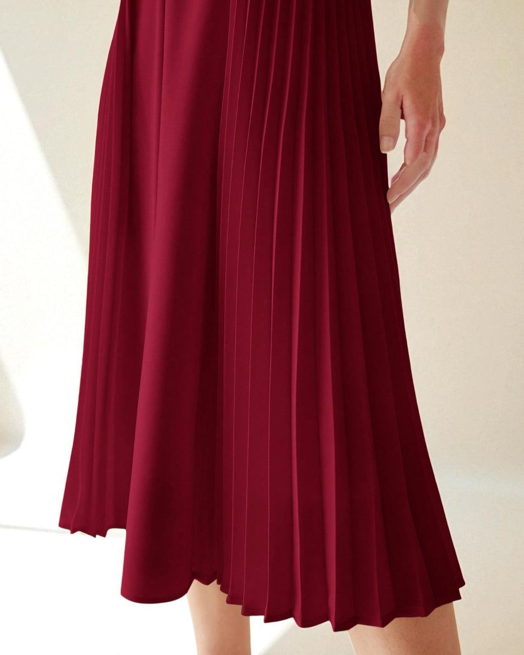 Elena Midi Dress - Burgundy
