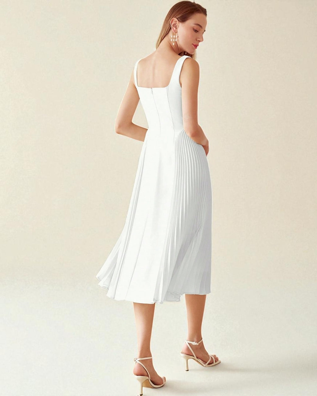 Elena Midi Dress - White