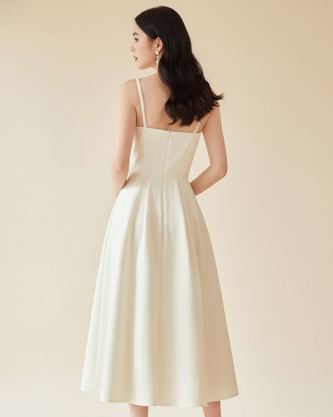 elize ivory midi dress, women midi dress, womens midi dress​, formal midi dress