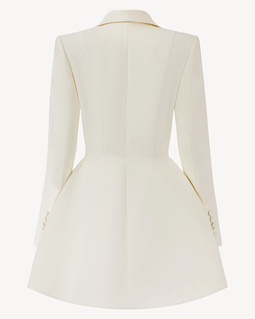 Elvira White Blazer Mini Dress, deep v blazer dress, blazer dress for graduation, white blazer dress fashion nova