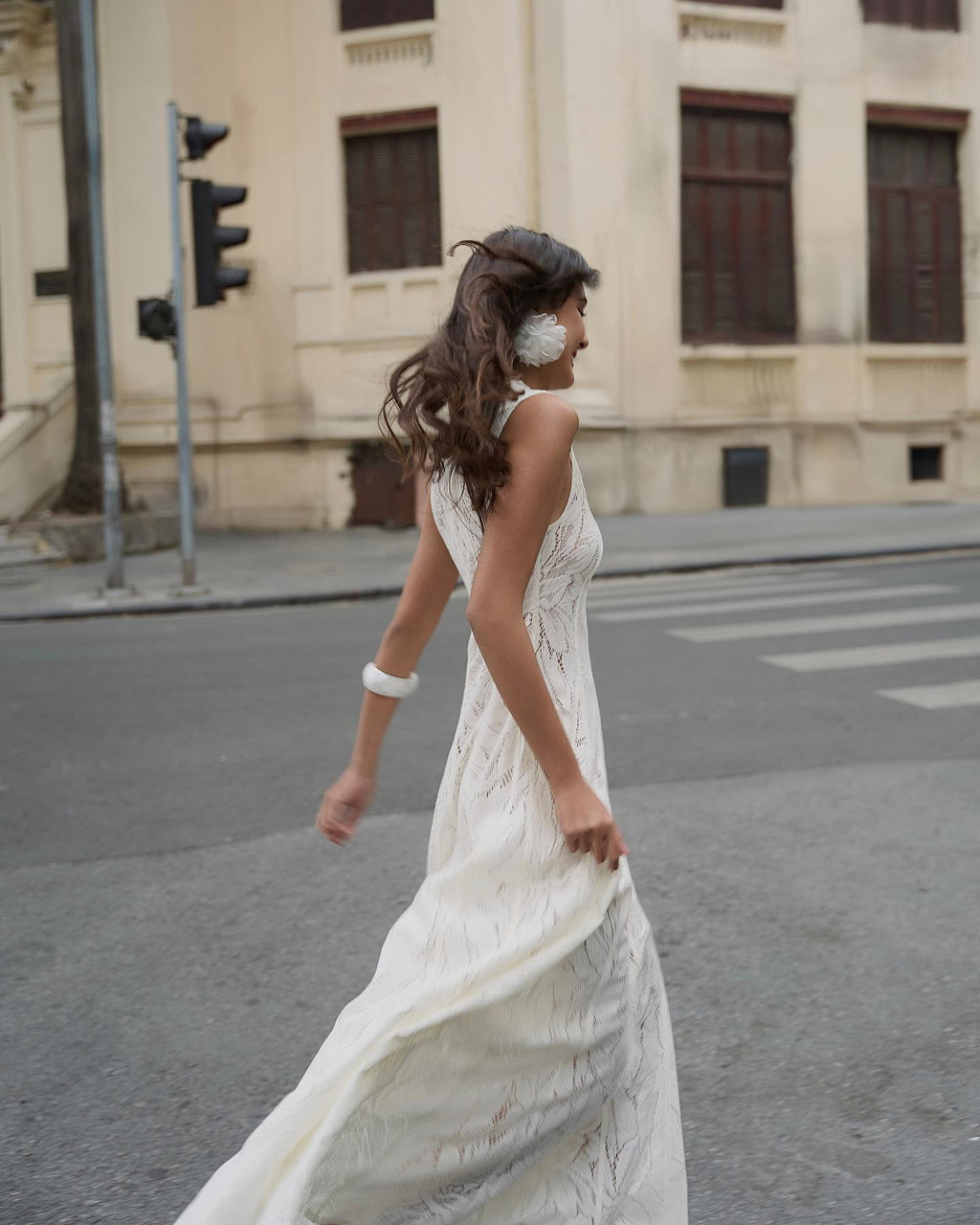 Emery Lace Midi Dress in Ivory, Vintage Lace Dress for Women, lace dress​, white lace dress