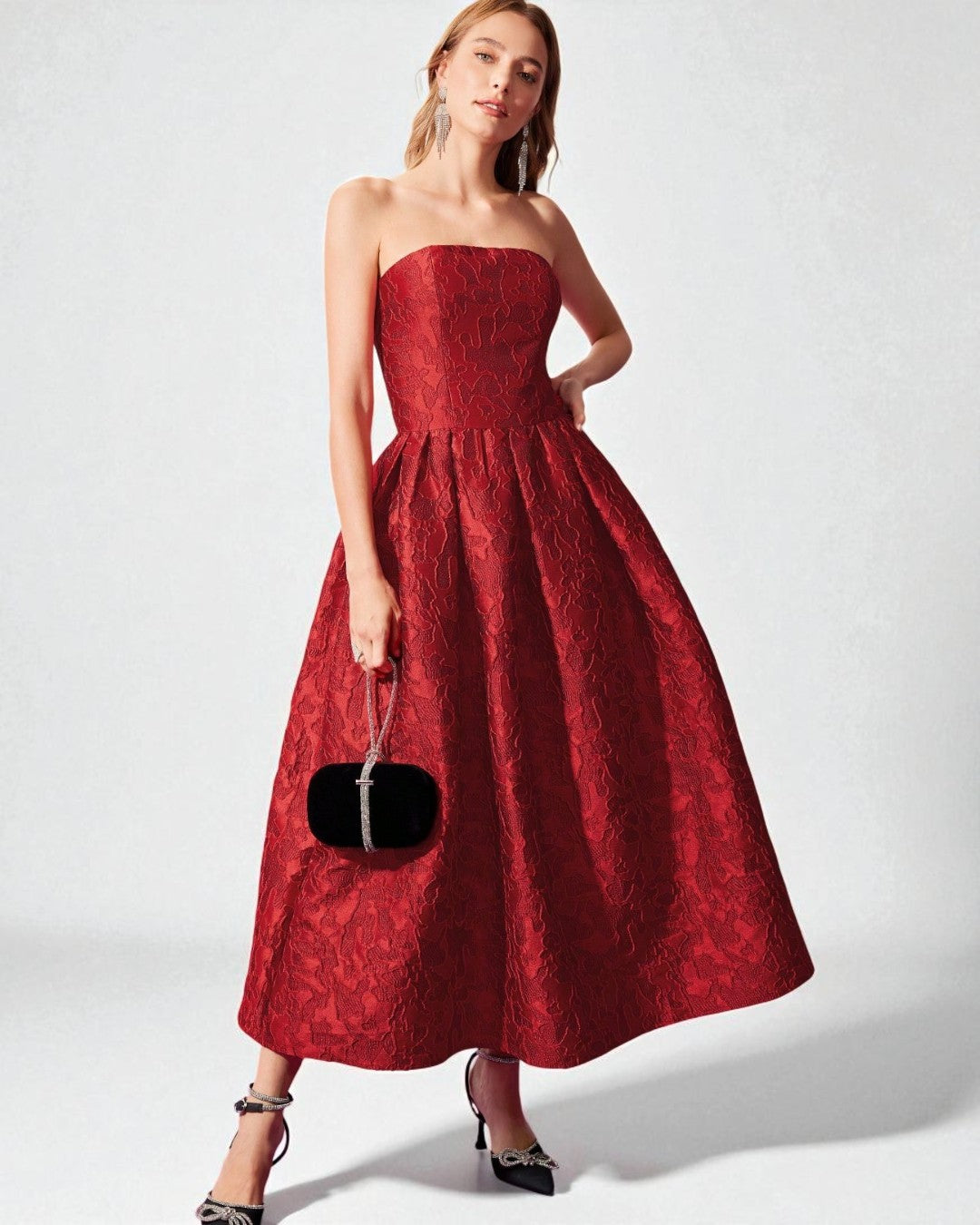 Emilia Maxi Dress - Burgundy