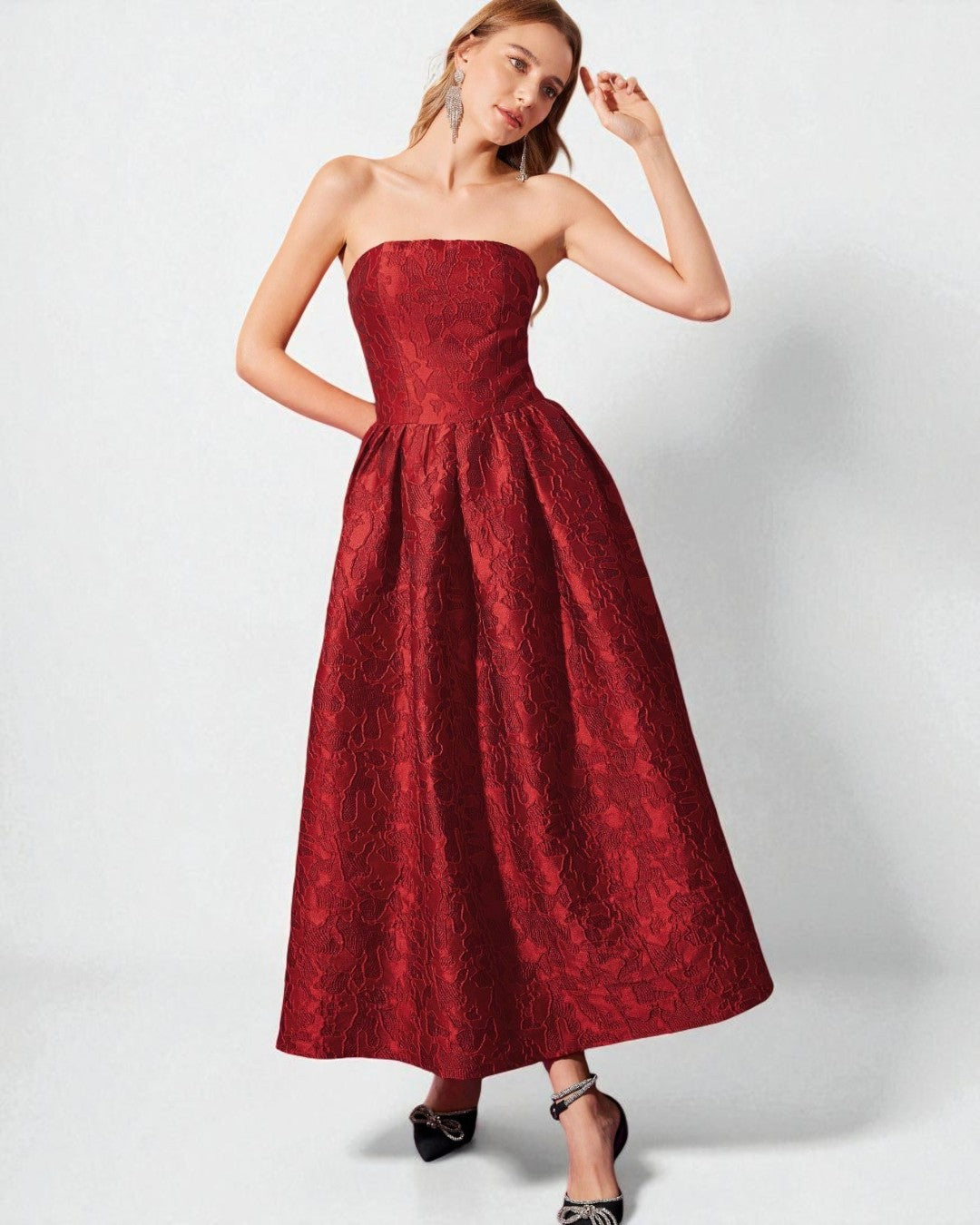 Emilia Maxi Dress - Burgundy
