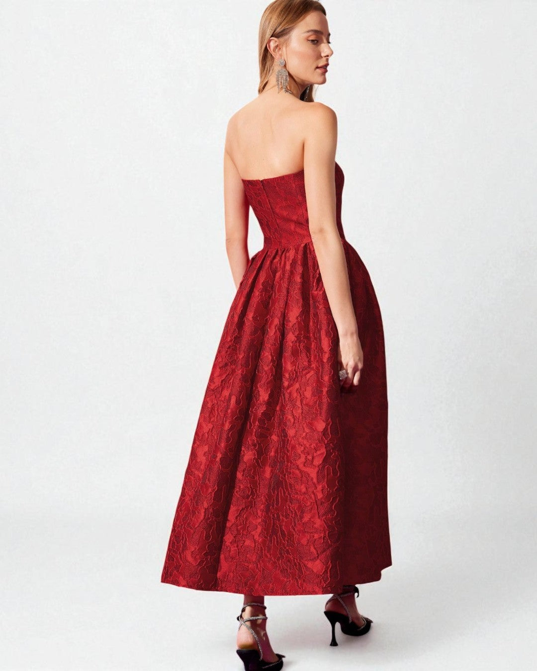 Emilia Maxi Dress - Burgundy