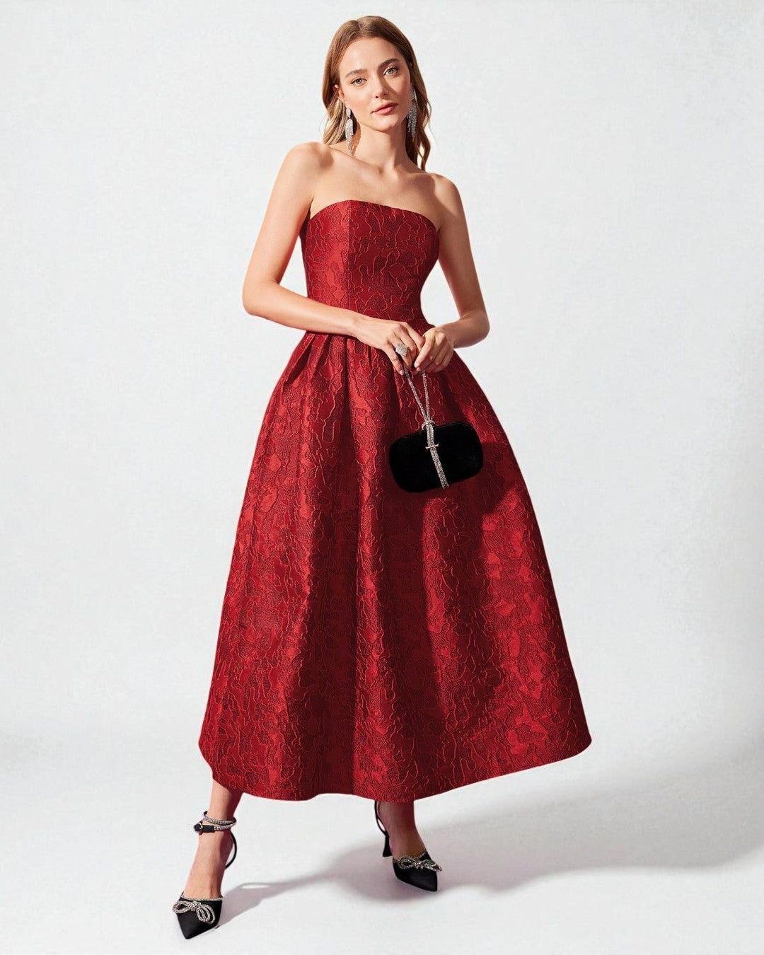 Emilia Maxi Dress - Burgundy