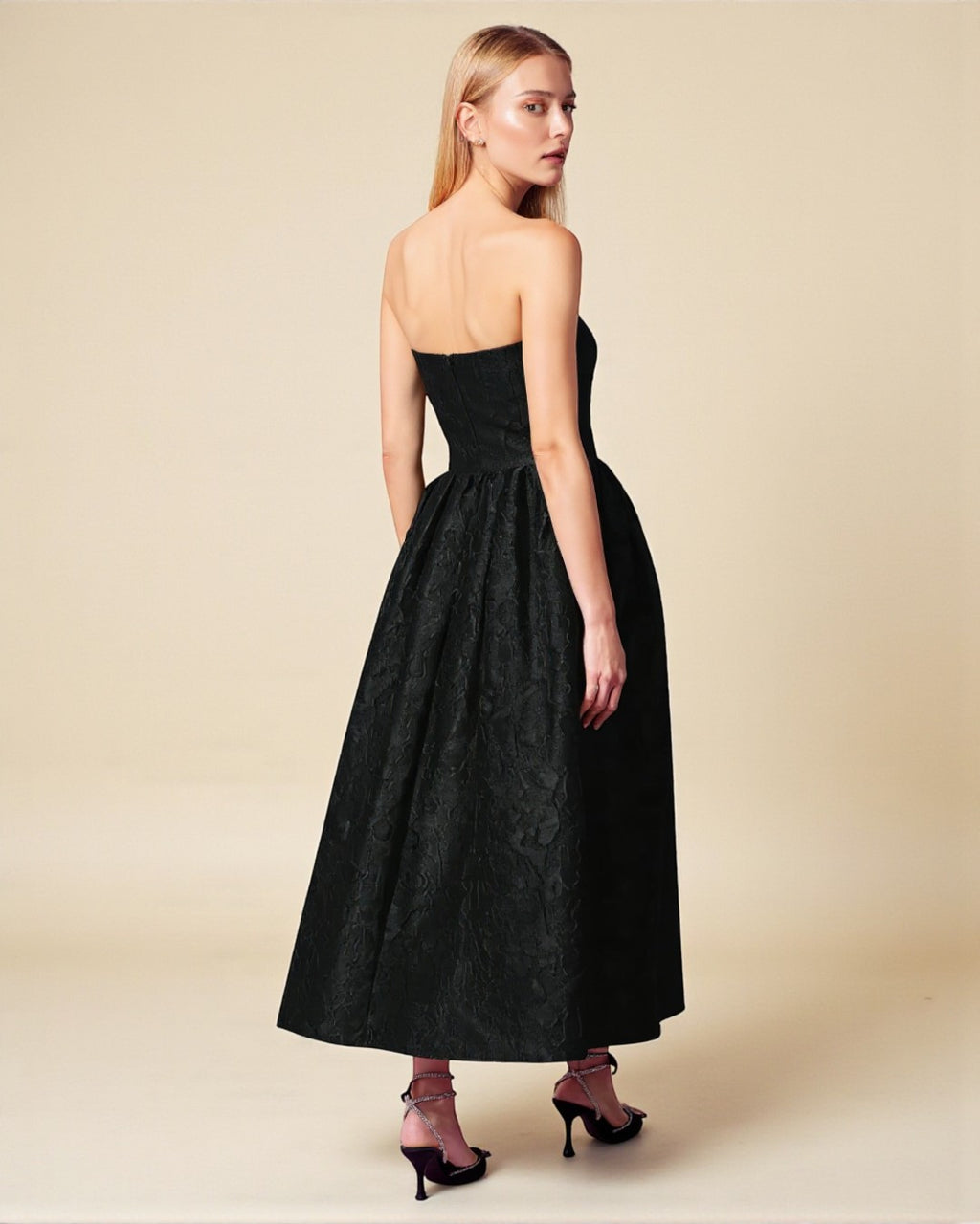 Emilia Midi Dress - Black