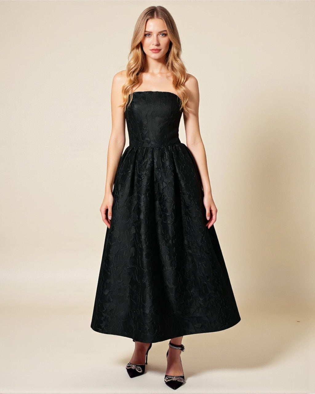 Emilia Midi Dress - Black