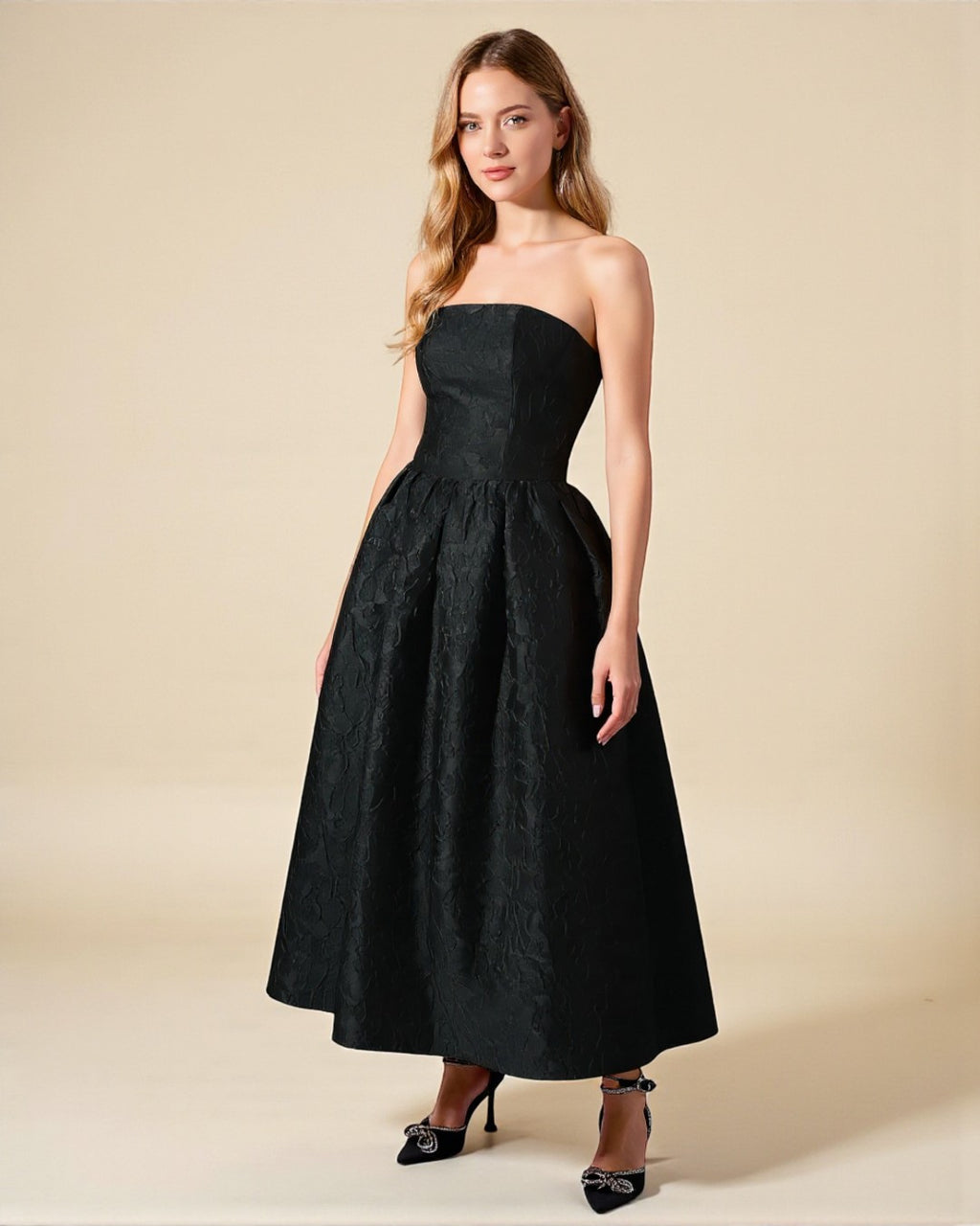 Emilia Midi Dress - Black
