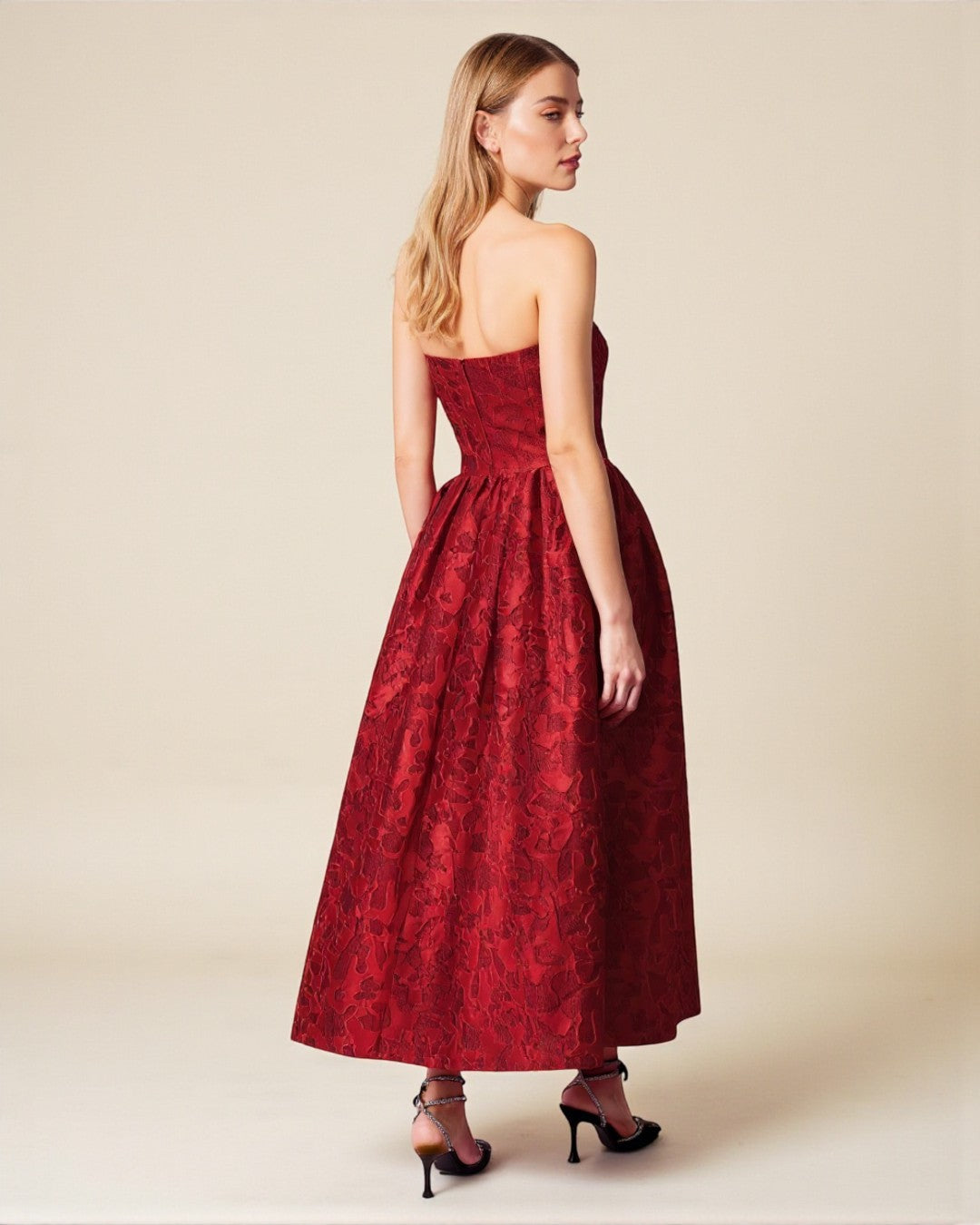 Emilia Midi Dress - Red