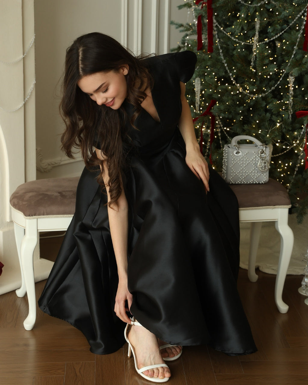 Betty Midi Dress in Black,  Black Cocktail Dress, buy a black dress, black midi dress​