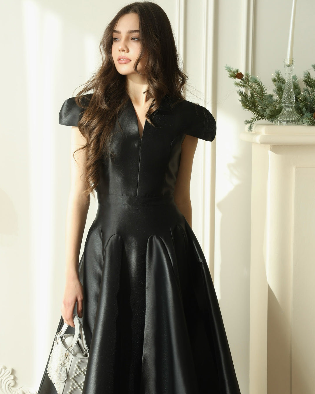 Betty Midi Dress in Black,  Black Cocktail Dress, buy a black dress, black midi dress​