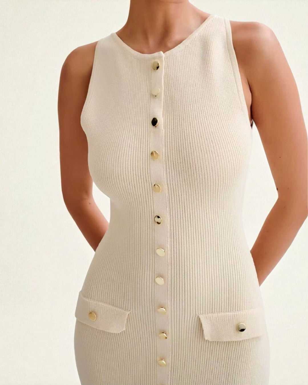 Fitted Stretch Button-Down Midi Dress, midi dress​, white midi dress​, dress midi summer​, dress for office women​, office dress​, office dresses for women​, summer office dresses