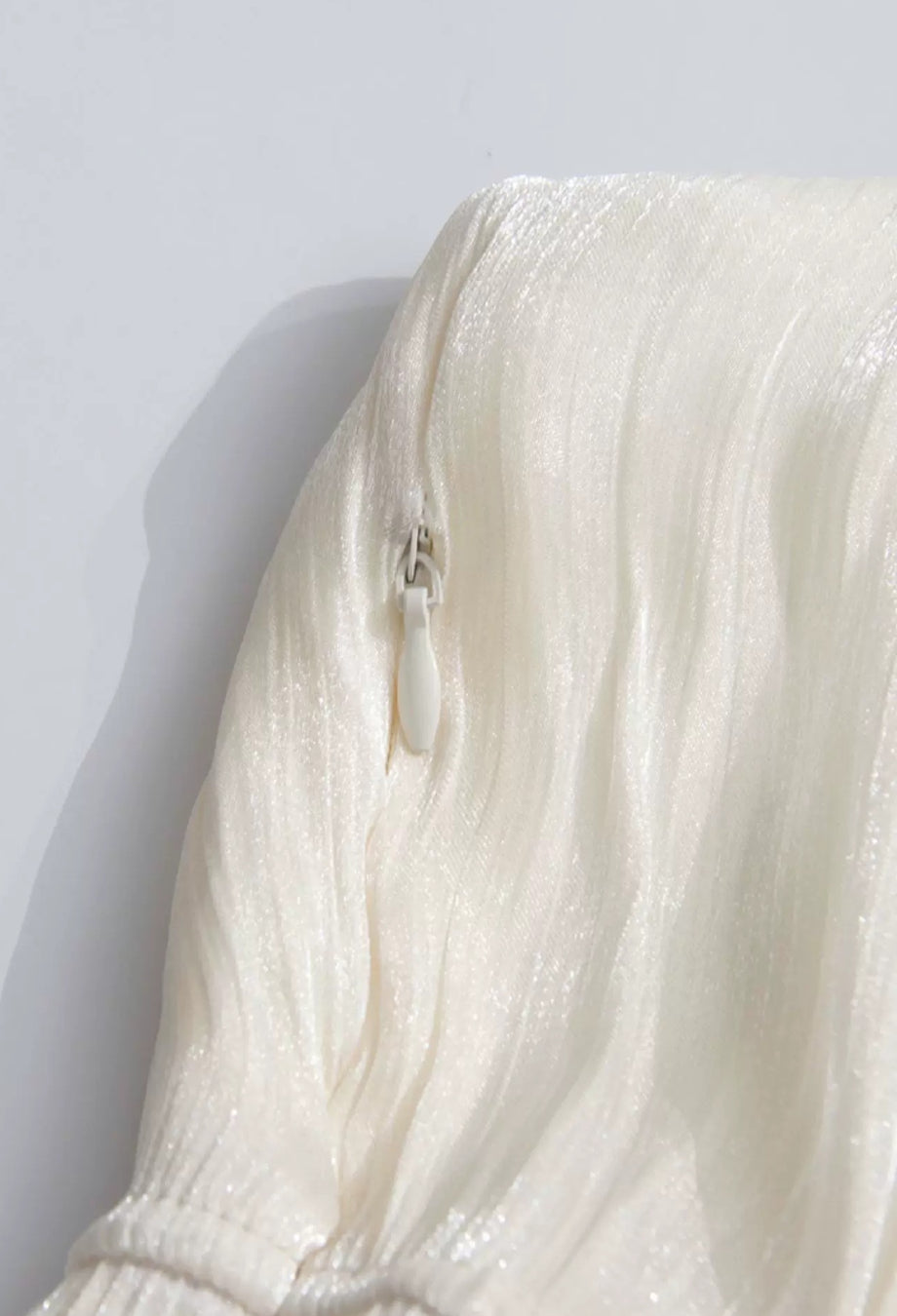 Gabrielle White Ruffle Maxi dress with Pleated Cape Shawl, long white maxi dress, white maxi dress long sleeve​