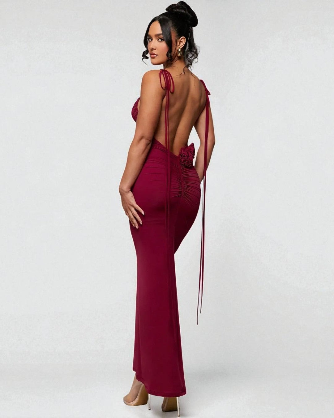 Emily Maxi Dress - Burgundy