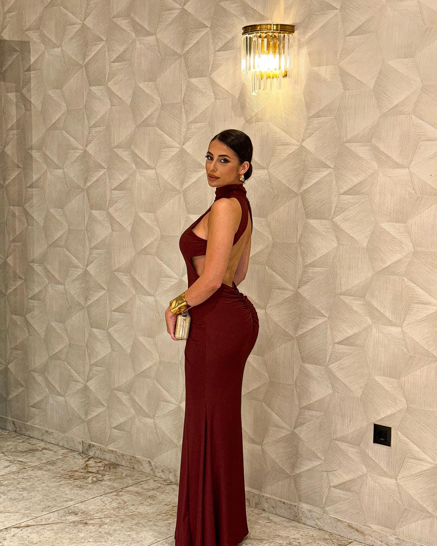 Gianna Maxi Dress - Burgundy