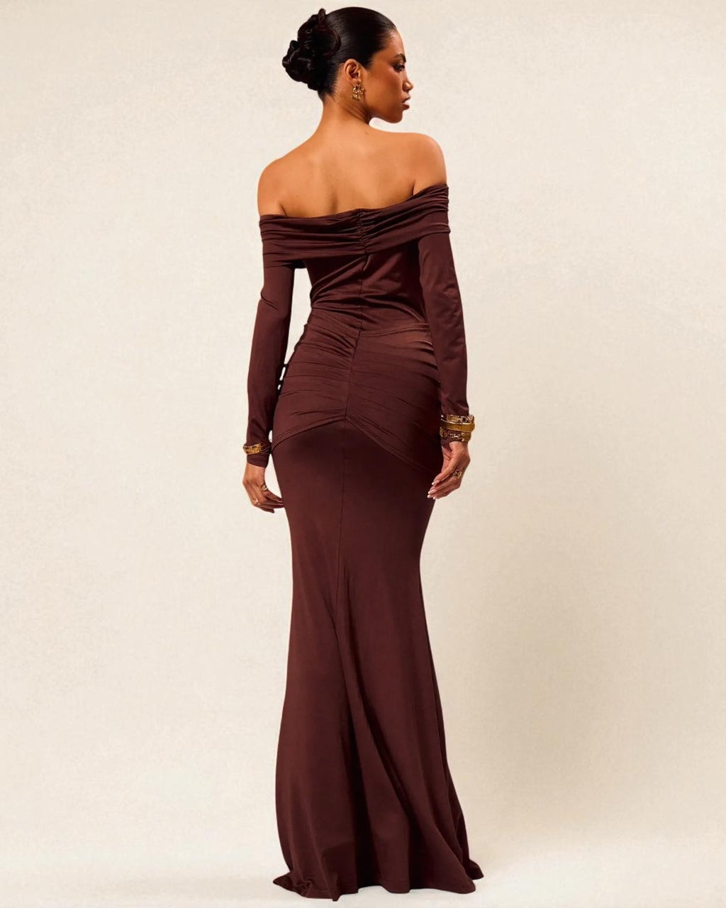 Grace Maxi Dress - Coffee Brown