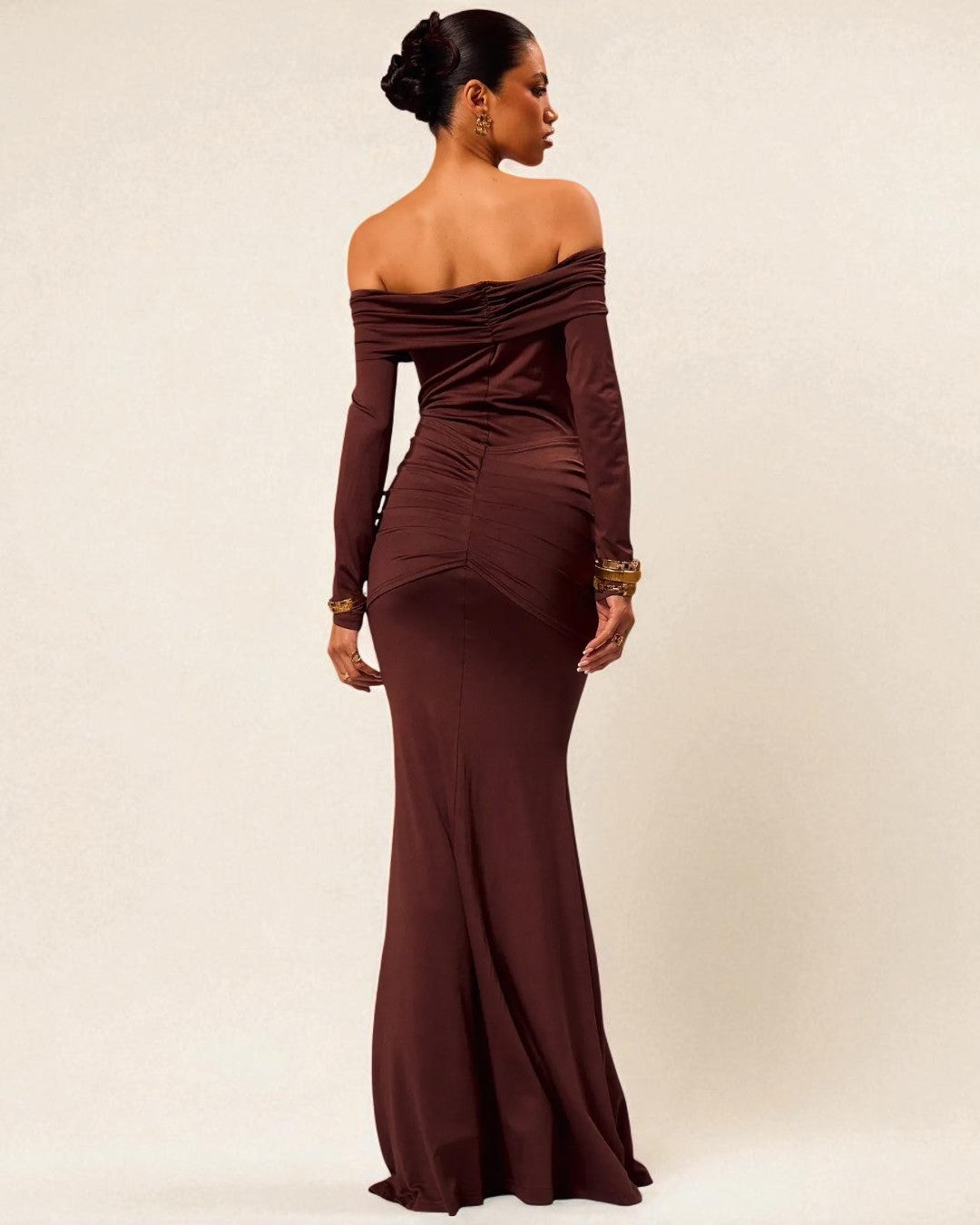 Grace Maxi Dress - Coffee Brown