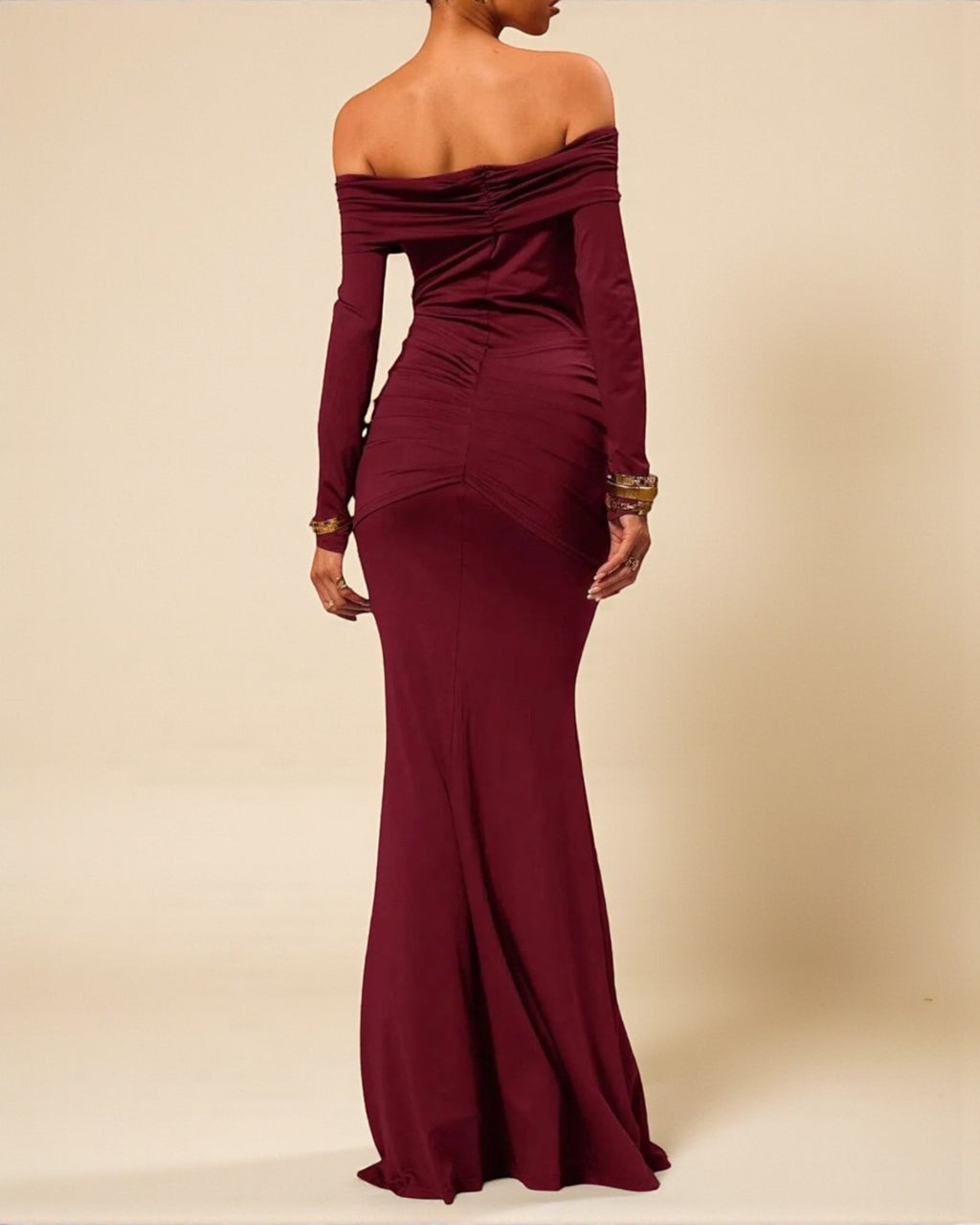 Grace Maxi Dress - Burgundy