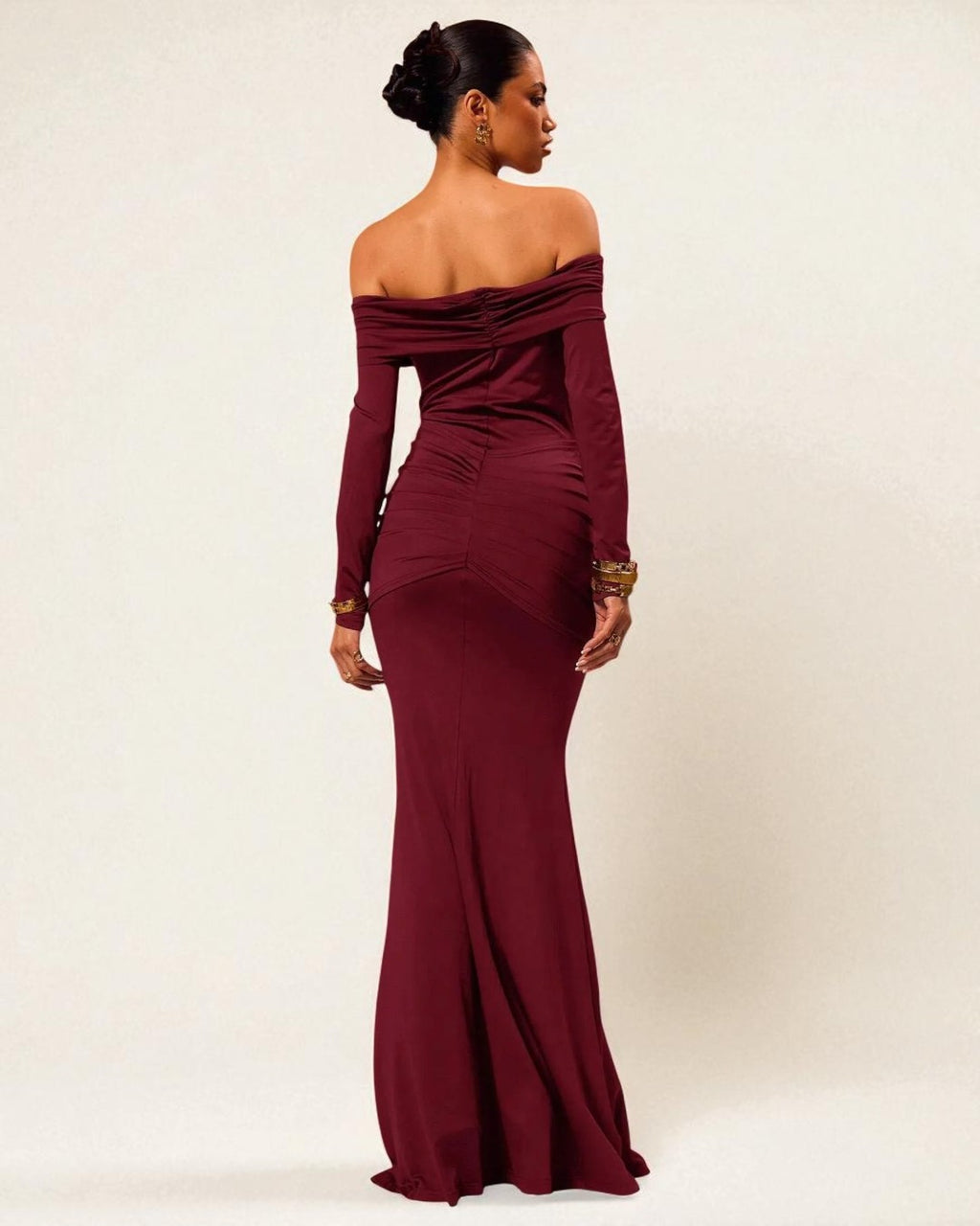 Grace Maxi Dress - Burgundy