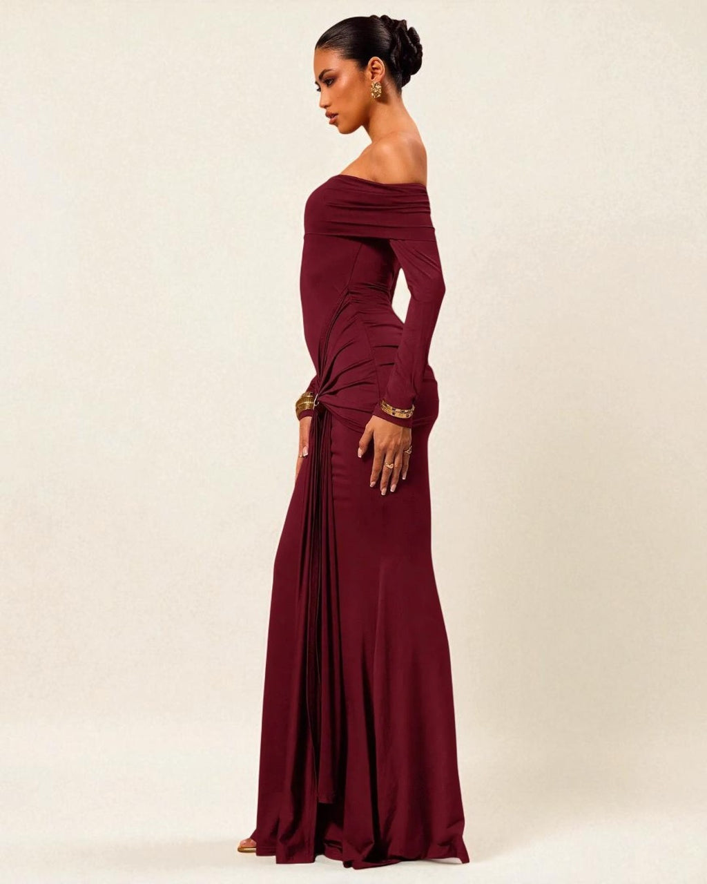 Grace Maxi Dress - Burgundy