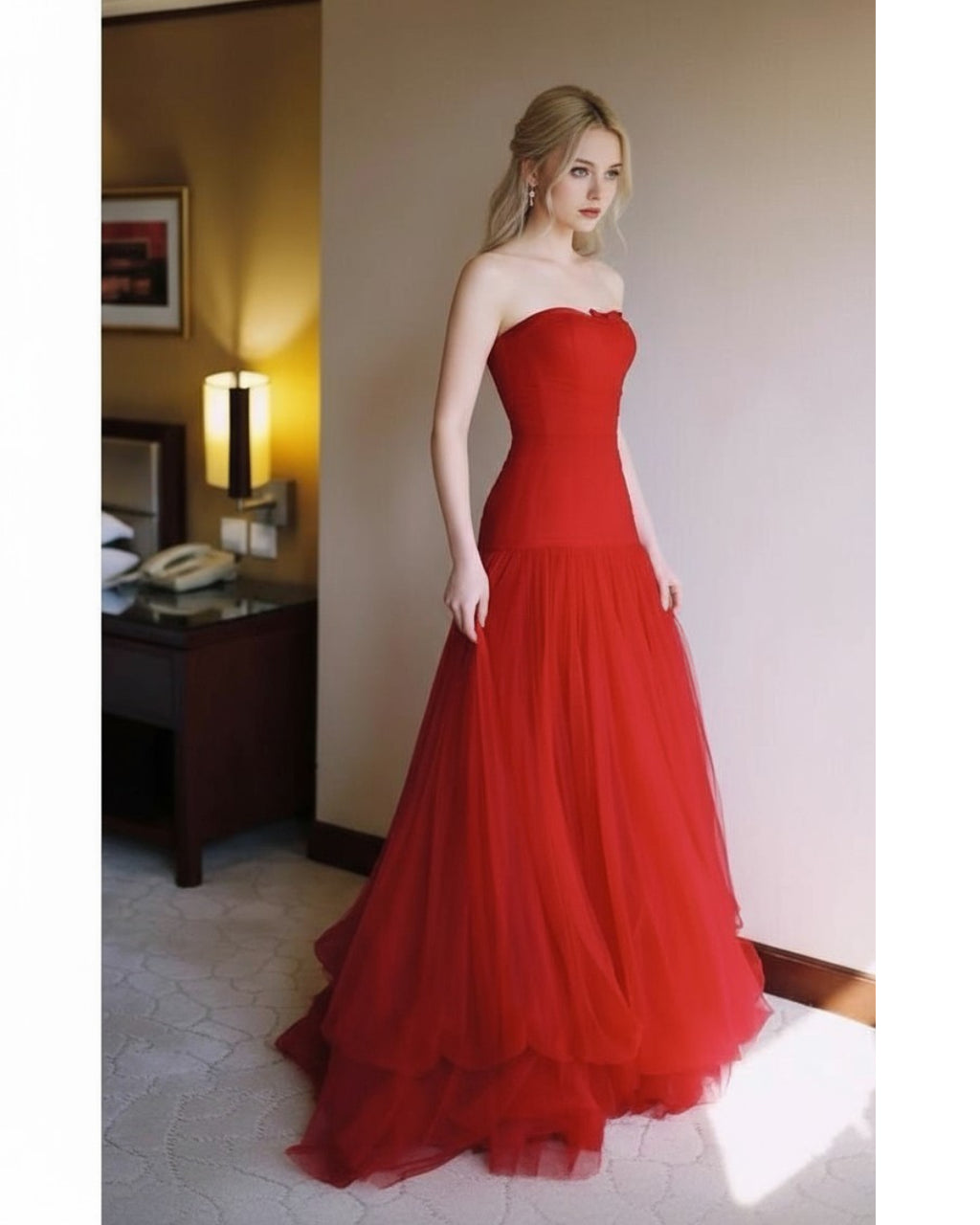 Hailey Maxi Dress - Elegant Red Prom dress