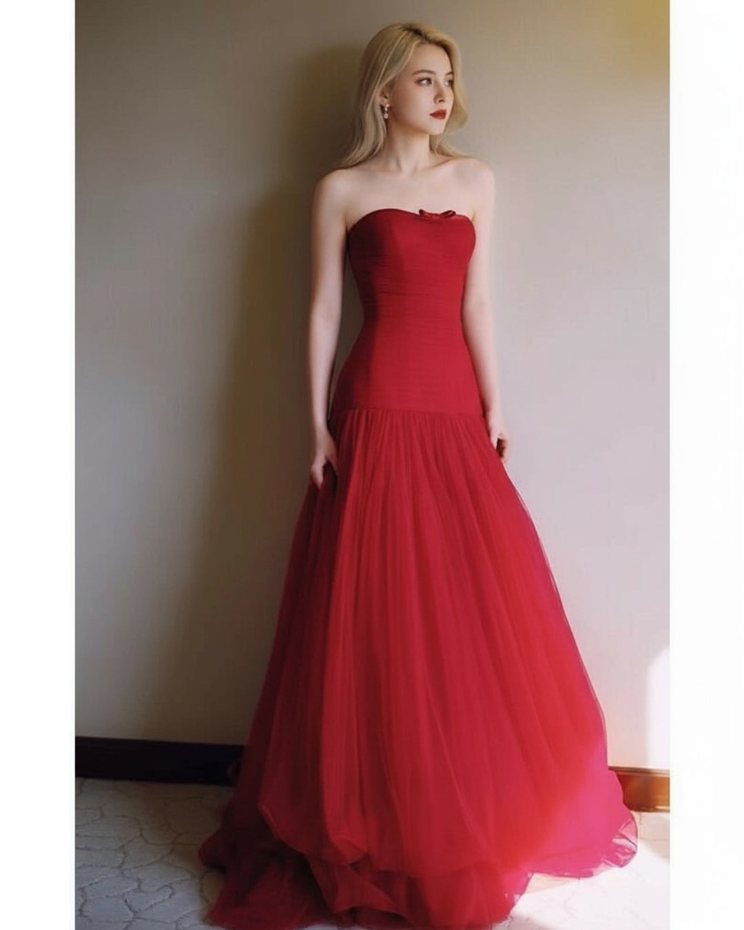 Hailey Maxi Dress - Elegant Red Prom dress
