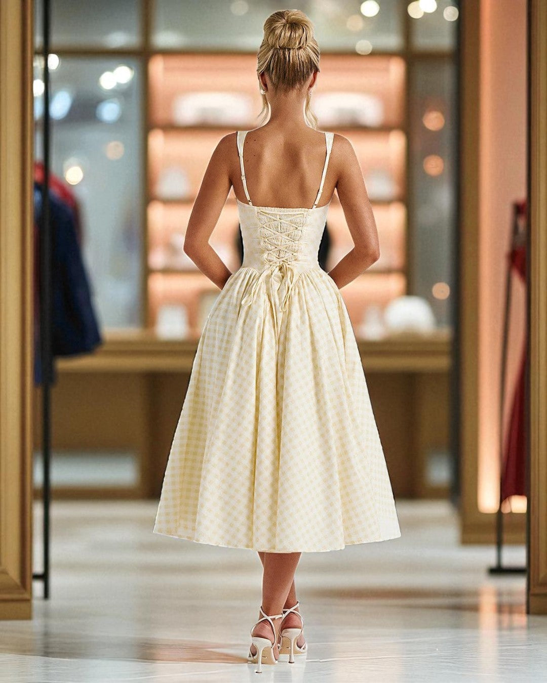 Hazel Midi Dress - Light Yellow