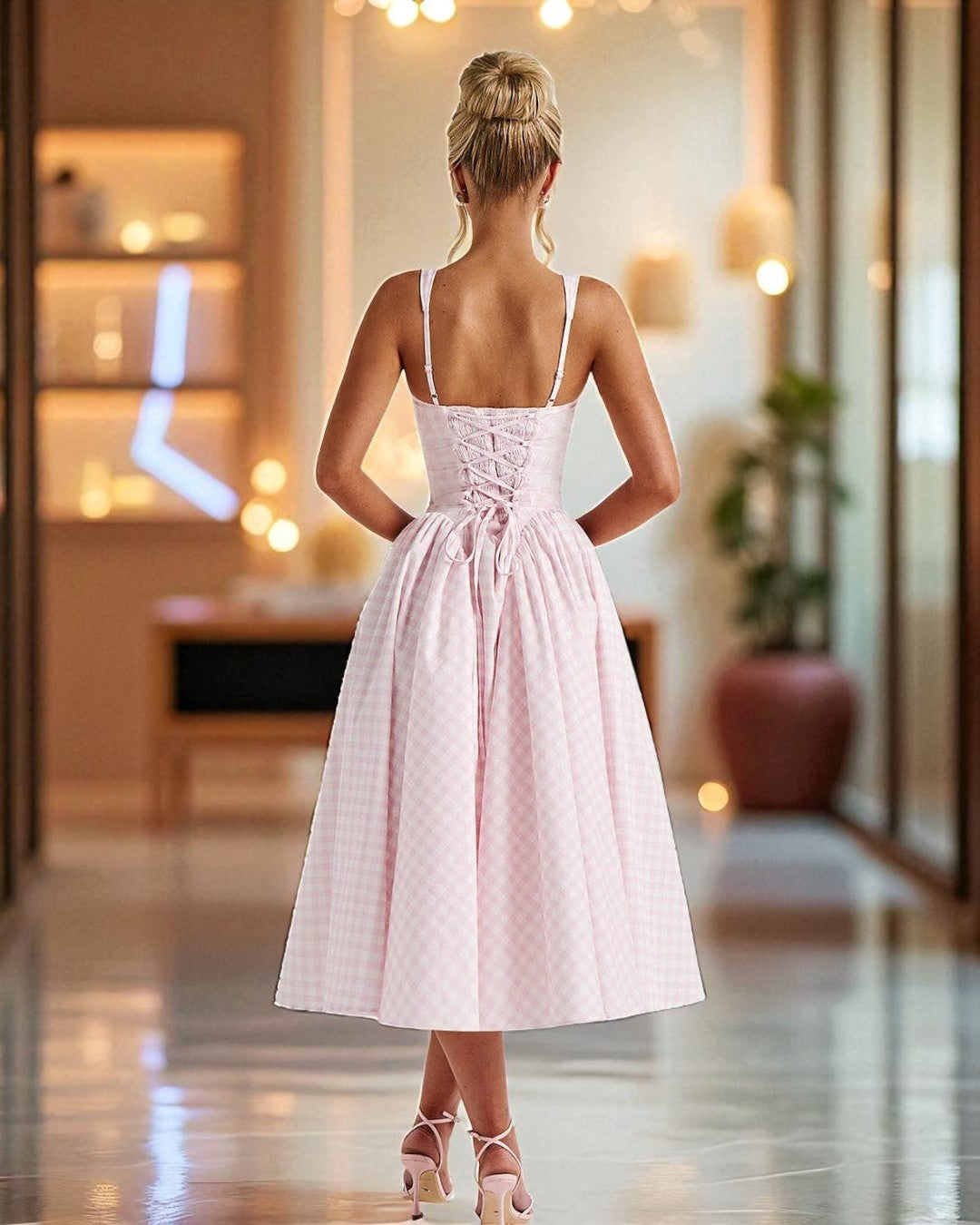 Hazel Midi Dress - Pink