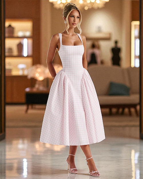 Hazel Midi Dress - Pink