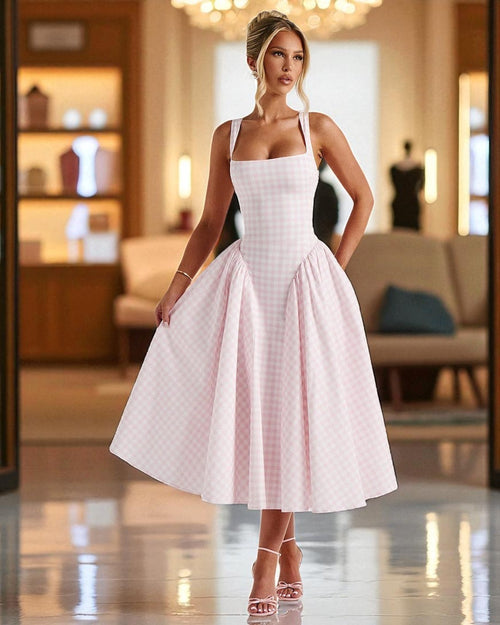 Hazel Midi Dress - Pink