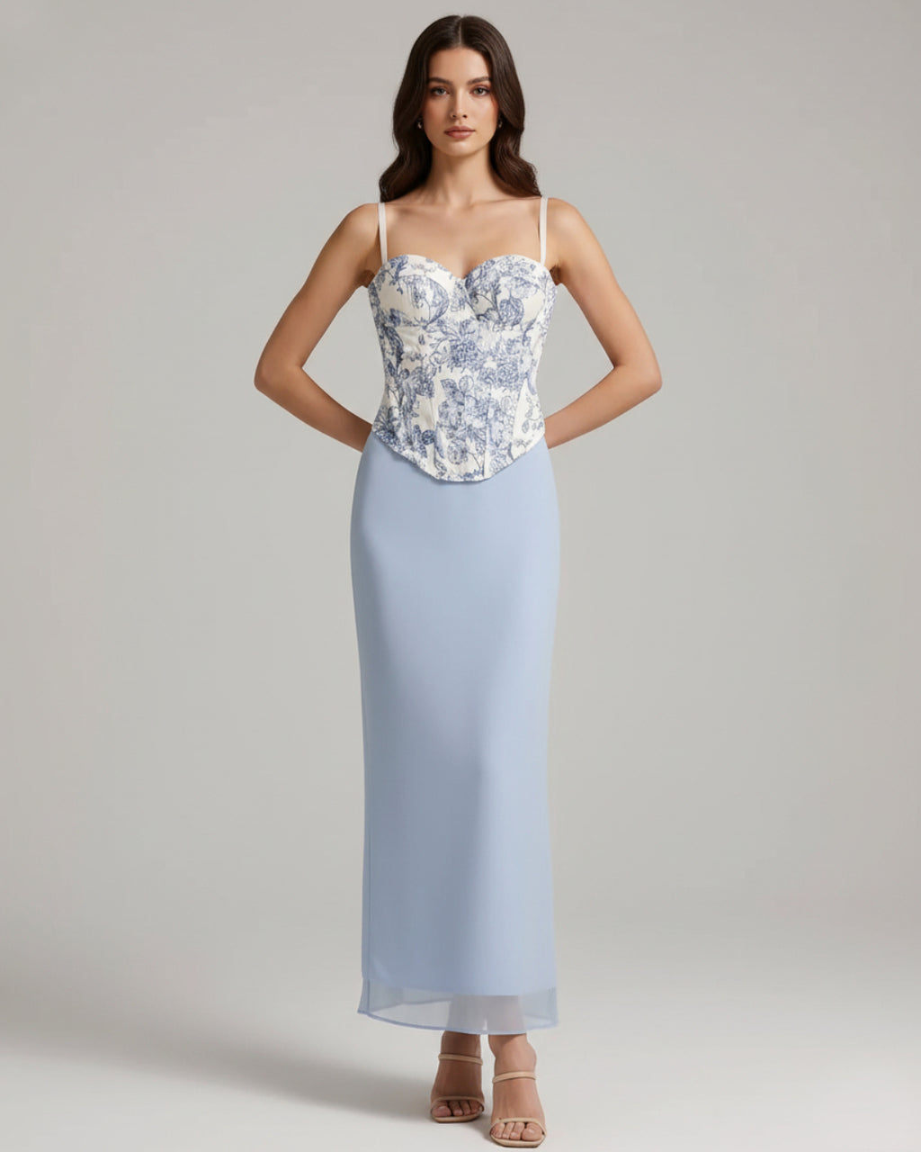 Idella Floral Lace Up Bustier Corset Top for Women, stella corset​