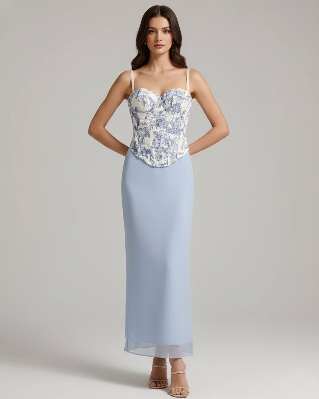 Idella Floral Lace Up Bustier Corset Top for Women, stella corset​