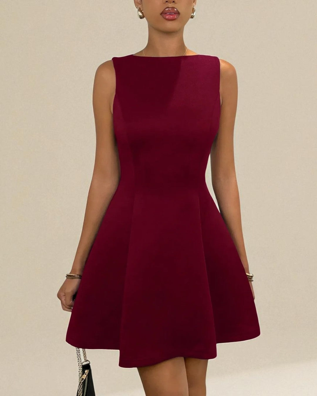 Ivy Mini Dress - Burgundy