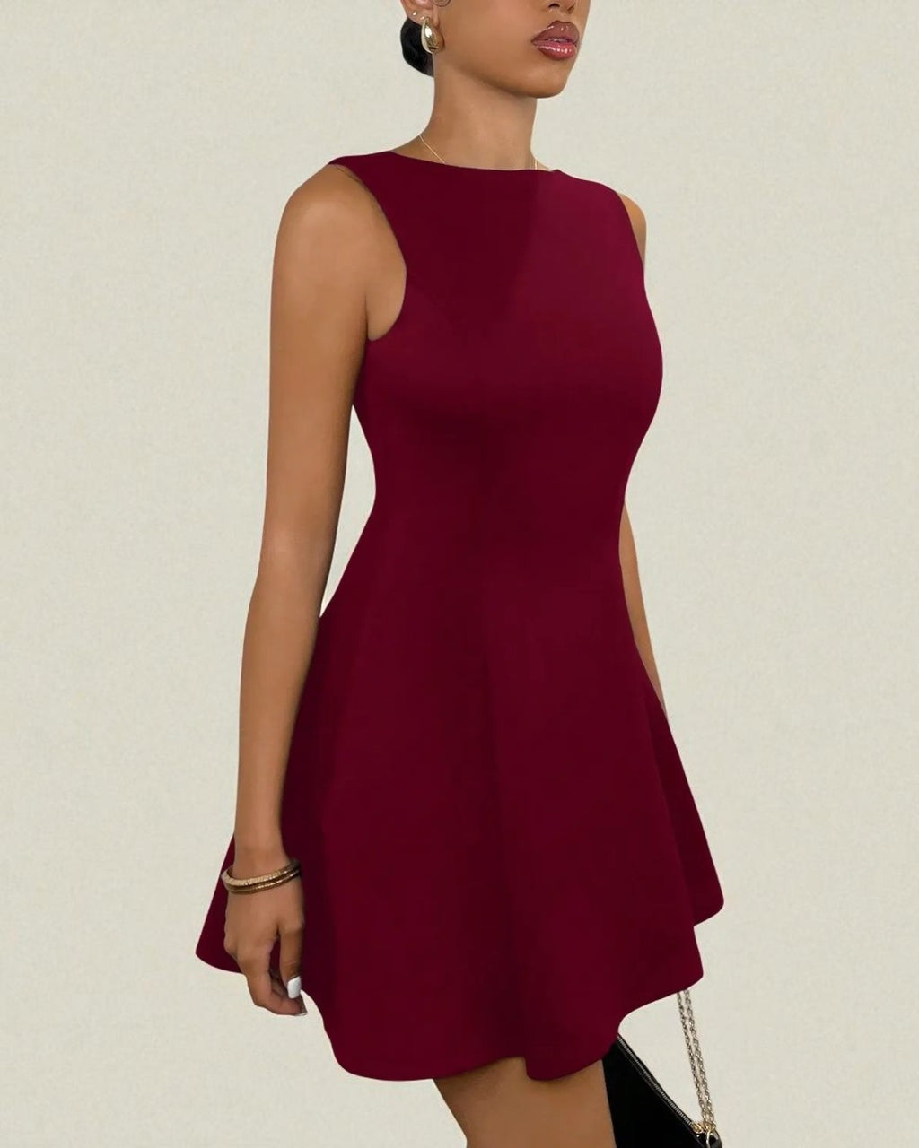 Ivy Mini Dress - Burgundy