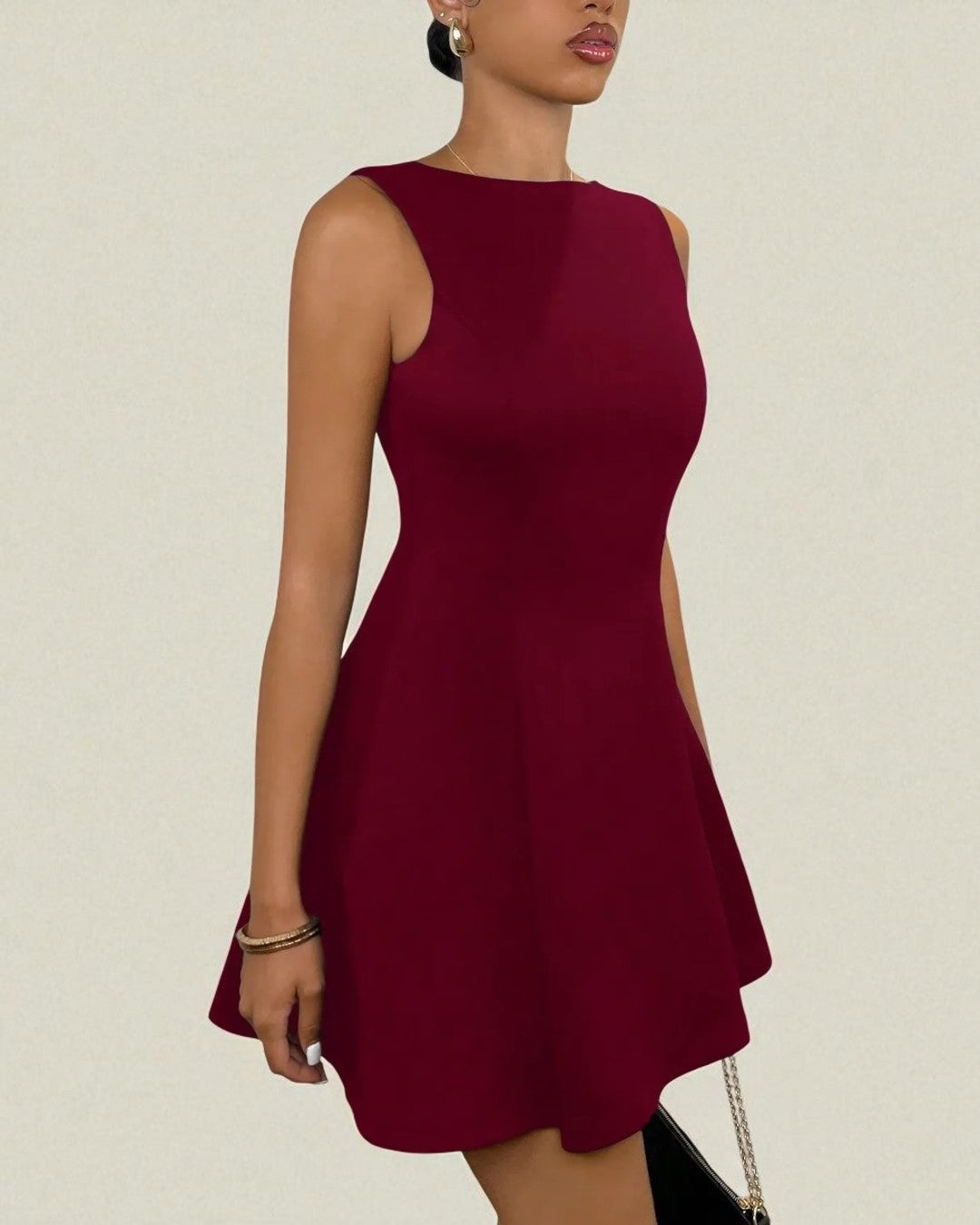 Ivy Mini Dress - Burgundy
